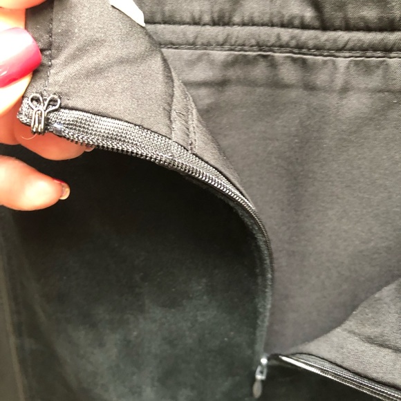 Loft Sz 6 Vegan Leather & Suede Skirt EUC - Picture 4 of 9